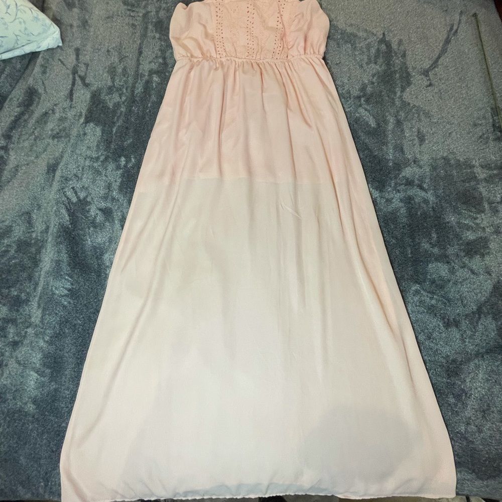 No Boundaries Pink Dress women's juniors summer maxi Size 15/17